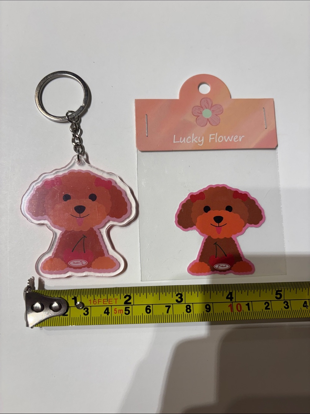 Poodle Keychain & Sticker Set - Picture 6 of 6